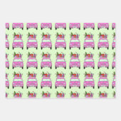 Pink Car with Christmas Ohrts Geschenkpapier Set (Vorderseite 3)