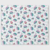 Pink Caravan Adventure Geschenkpapier (Flach)