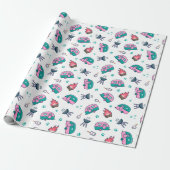 Pink Caravan Adventure Geschenkpapier (Ungerollt)