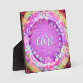 Pink Care Floral Inspirivity Easel Fotoplatte (Vorderseite)
