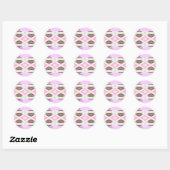Pink Care_ Runder Aufkleber (Blatt)