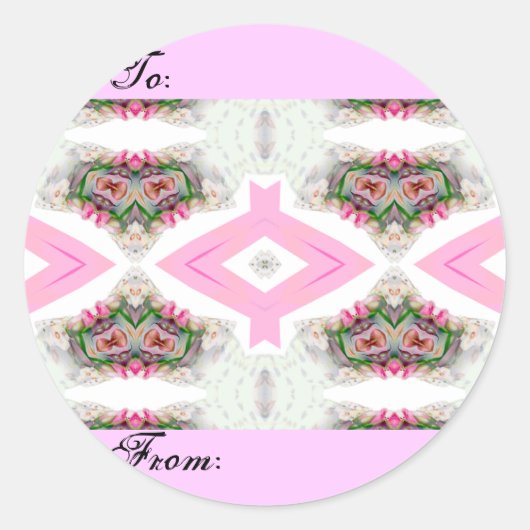 Pink Care_ Runder Aufkleber (Vorderseite)