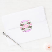 Pink Care_ Runder Aufkleber (Umschlag)