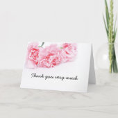 Pink Carnation Blume Danke Karte (Vorderseite)