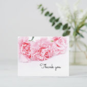 Pink Carnation Blume Danke Karte - elegant (Stehend Vorderseite)