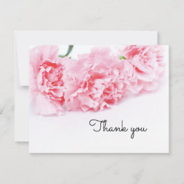 Pink Carnation Blume Danke Karte - elegant