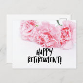 Pink Carnation Blume Happy Retirement Postkarte (Vorne/Hinten)