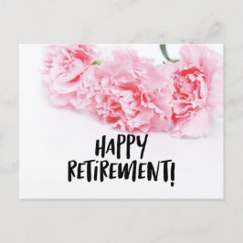 Pink Carnation Blume Happy Retirement Postkarte