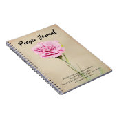 Pink Carnation Blume Prayer Journal Notizblock (Rechte Seite)