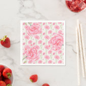 Pink Carnation Floral Polterabend Serviette (Beispiel)