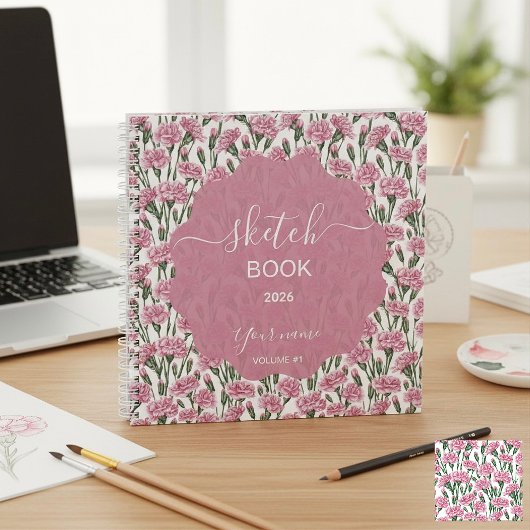 Pink Carnation Notizblock