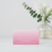 Pink Carnation Ombre Gradient Mod Business Card Visitenkarte (Stehend Vorderseite)
