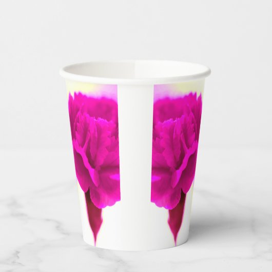Pink Carnation Paper Cup Pappbecher (Links)
