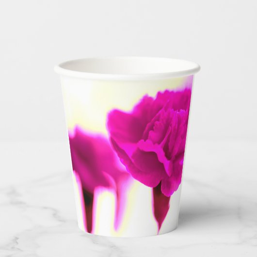 Pink Carnation Paper Cup Pappbecher (Vorderseite)