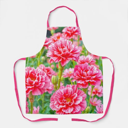 Pink Carnations Apron Schürze (Vorderseite)