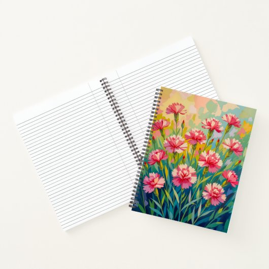 Pink Carnations Notebook Notizblock (Innenseite)