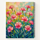 Pink Carnations Notebook Notizblock (Rückseite)