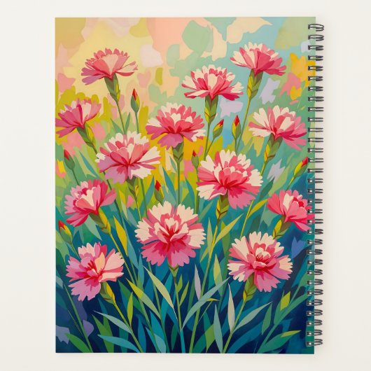 Pink Carnations Planner Planer (Rückseite)