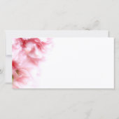 Pink Carnatios Custom Foto Danke Karte (Rückseite)