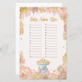 Pink Carousel Baby Name Race (Vorne/Hinten)