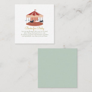 Pink Carousel Bücher für die Babyverpackungskarte Mitteilungskarte