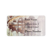 Pink Carousel in Paris, Frankreich, Trocadero Adressaufkleber (Vorne)