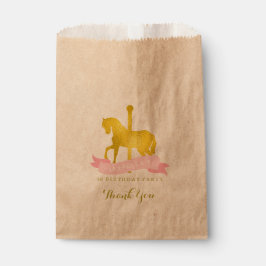 Pink Carousel Pferd Geburtstagsparty Geschenktütchen