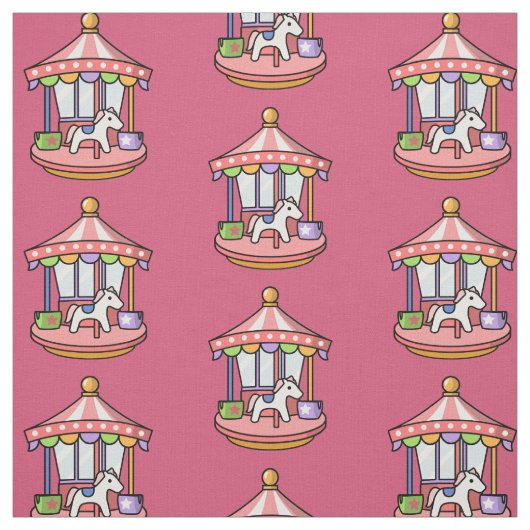 Pink Carousel Stoff (Muster)