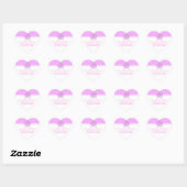 Pink Carriage and Polka Dots Address Labels Herz-Aufkleber (Blatt)