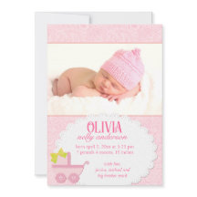 Pink Carriage Baby Girl Foto Birth