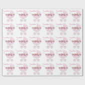 Pink Carriage Baby Girl Geschenkpapier (Flach)