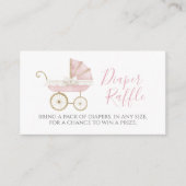 Pink Carriage Diaper Raffekarte Begleitkarte (Vorderseite)