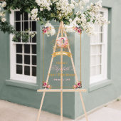 Pink Carriage Princess Baby Dusche Empfang Acrylschild