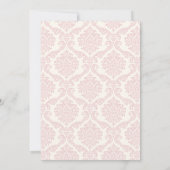 Pink Carriage Princess Fairytale Baby Dusche Einladung (Rückseite)