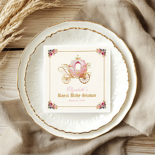 Pink Carriage Princess Fairytale Baby Dusche Serviette