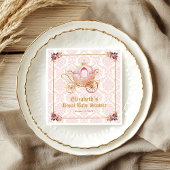 Pink Carriage Princess Fairytale Baby Shower Serviette