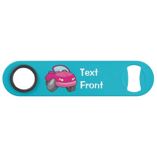 Pink Cartoon Autospeed Flaschenöffner (Vorderseite (Horizontal))