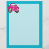 Pink Cartoon Car Flyer (Vorne)