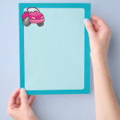 Pink Cartoon Car Flyer (Hand)