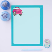 Pink Cartoon Car Flyer (Einzeln)