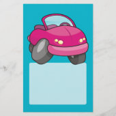 Pink Cartoon Car Flyer (Hinten)