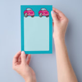 Pink Cartoon Car Flyer (Handgriff)