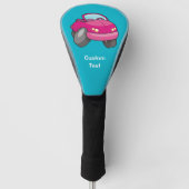 Pink Cartoon Car Golf Headcover (Vorderseite)