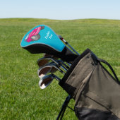 Pink Cartoon Car Golf Headcover (In SItu)