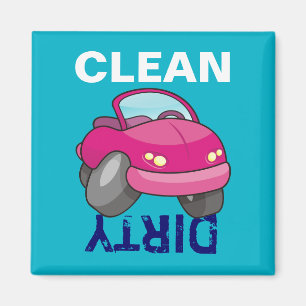 Pink Cartoon Car Magnet