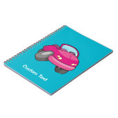 Pink Cartoon Car Notebook Notizblock (Linke Seite)
