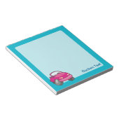 Pink Cartoon Car Notepad Notizblock (angewinkelt)