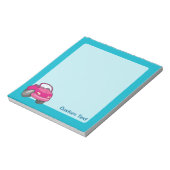 Pink Cartoon Car Notepad Notizblock (Rotiert)