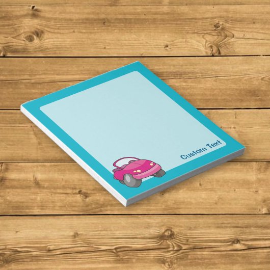 Pink Cartoon Car Notepad Notizblock
