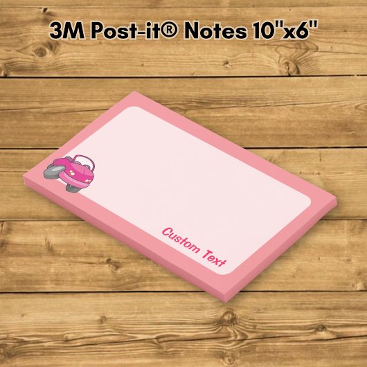 Pink Cartoon Car Post-it Klebezettel
